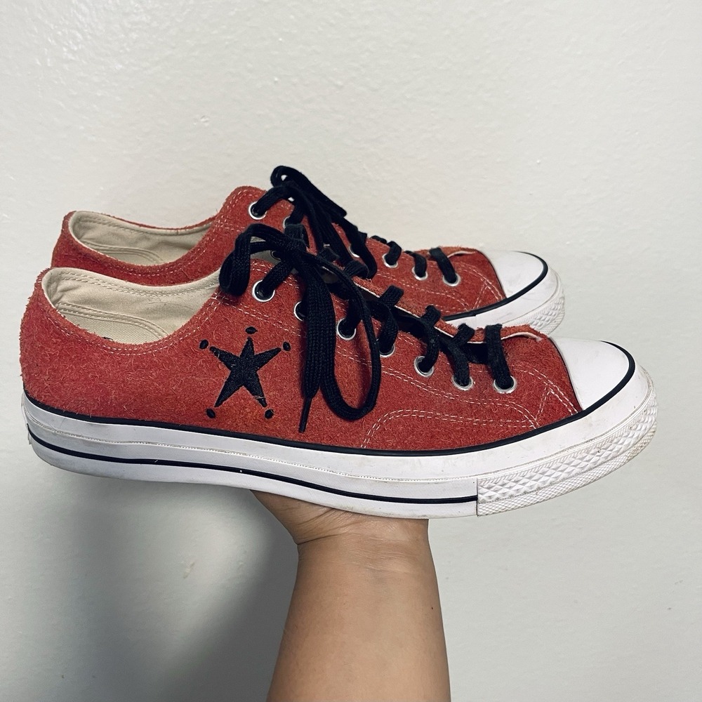 Size 11.5- Converse Stussy x Chuck 70 Low Poppy Red